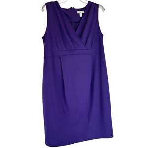 Liz Lange Maternity Dress Large Target Purple Pregnancy Baby Career Office Party